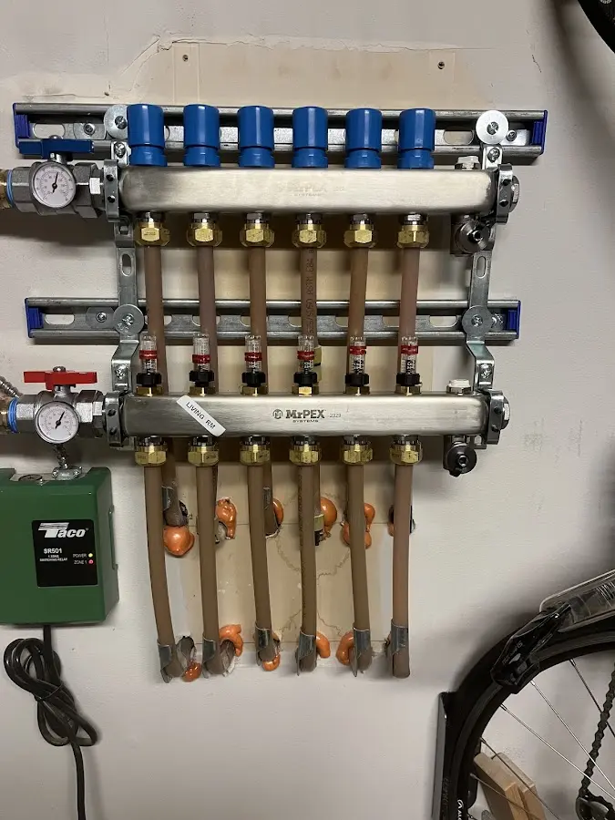 Plumber performing Gas Line Installation at a residential property in Waterford